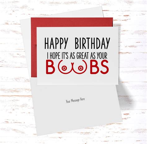 ; Dirty Anniversary for Him, Dirty Birthday Card for Husband or Boyfriend - Cards for Lovers ; Click on Customize Now to Pick Your Envelope Color and Choose Whether or not You Would Like a Personal Message Printed on the Interior of Greeting Card. . Naughty birthday cards